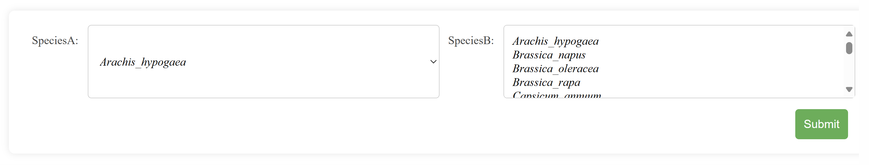 Database Chart